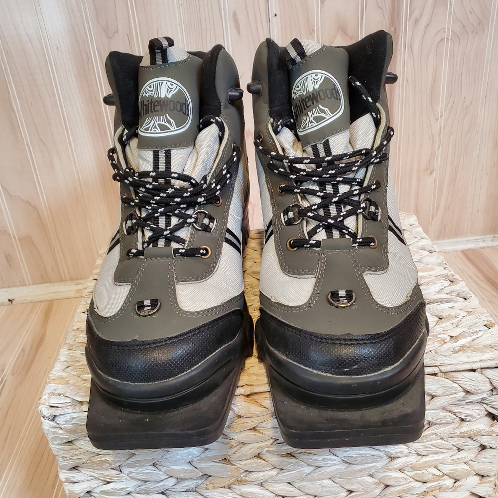 Whitewoods NNN Black / Grey Cross Country Ski Boots Mens Size 9 EUC - Picture 3 of 7